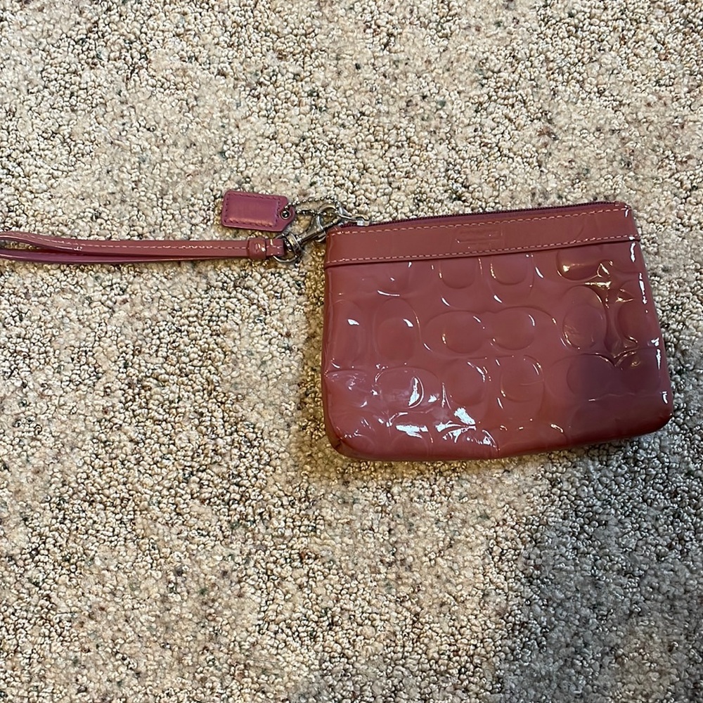 Coach purple wristlet